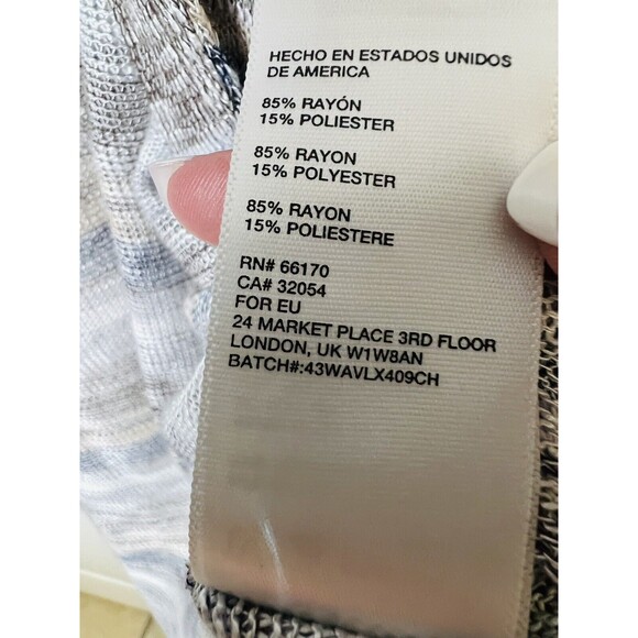 Ecote Open Front Long Draping Fair Isle Cardigan Size M Long Sleeve Pockets - Picture 8 of 8